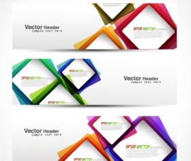 Vector heard of modern banner design elements 02