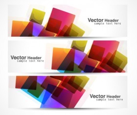 Vector heard of modern banner design elements 04