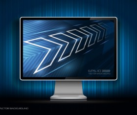 Creative monitor design elements vector material 02