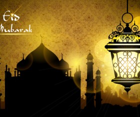 Mosque night backgrounds vector 04