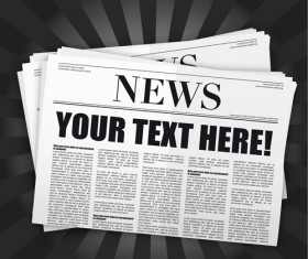 Elements of Newspaper design vector graphics 01