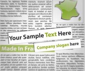 Elements of Newspaper design vector graphics 03