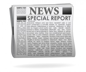 Elements of Newspaper design vector graphics 04