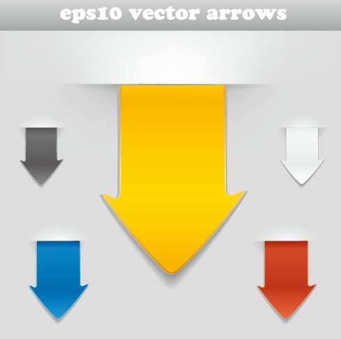 Vector set of origami arrow design material 02