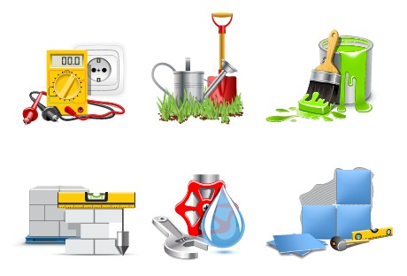 Different repair and construction mix vector icon 04