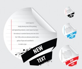 Set of Original stickers design vector 01