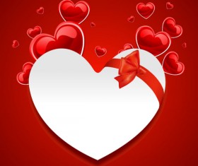 Red heart ribbon bow. Vector. Red heart ribbon bow on white background.  Vector e #Sponsored , #Sponsored, #paid, #heart, #whit…