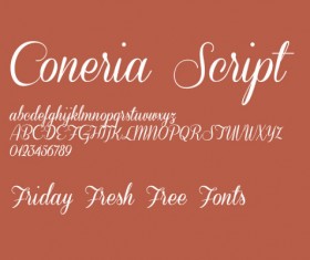 Coneria Script Slanted font