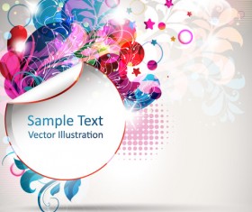 Abstract color floral vector background Illustration