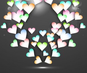 Stylish Valentine Day Card element vector 02