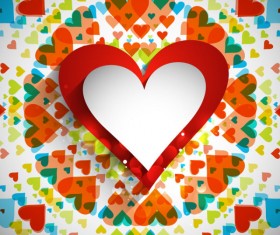 Stylish Valentine Day Card element vector 04