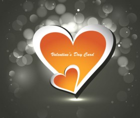 Stylish Valentine Day Card element vector 05