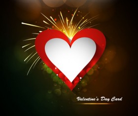 Stylish Valentine Day Card element vector 06