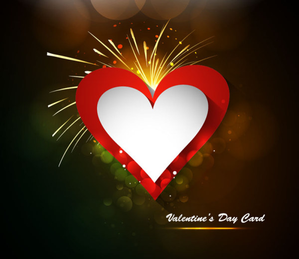Stylish Valentine Day Card element vector 06