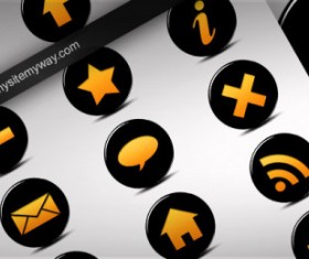 Black and orange texture web icon