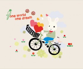 Cute cartoon Rabbit vector