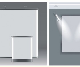 Empty wall with illumination vector