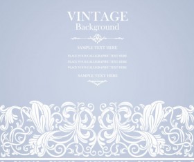 Vintage background with floral vector 03