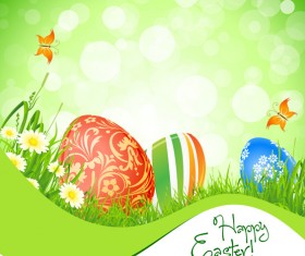 Green style Easter design elements vector 02