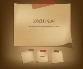 Retro paper labels vector 02