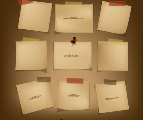 Retro paper labels vector 03