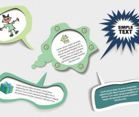 Cute Speech Bubbles vector graphics 02