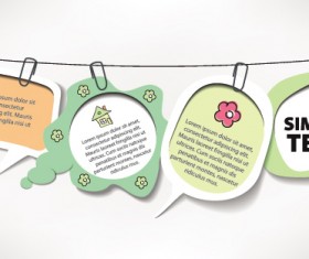 Cute Speech Bubbles vector graphics 03