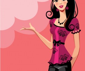 Stylish cartoon characters 06 vector