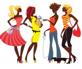 Stylish cartoon characters 08 vector