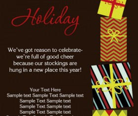 Cartoon Happy birthday postcard vector 04