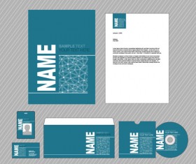 Set of Business identity Kit template design vector 01