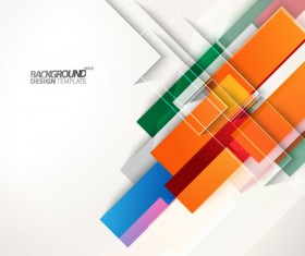 Set of Colored shapes backgrounds vector 05