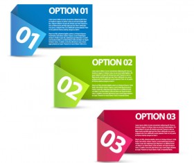 Colored Number labels vector