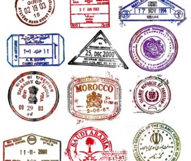 Postmark with Seal Photoshop brush 03