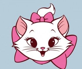 lovely cat design vector