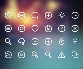Simple fillet web icons