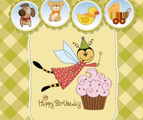 Cute Child style card vector graphics 04