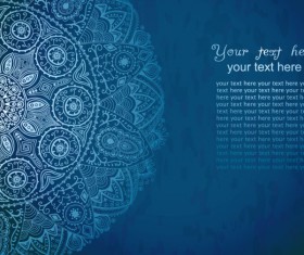 Blue style Vintage lace vector background 04