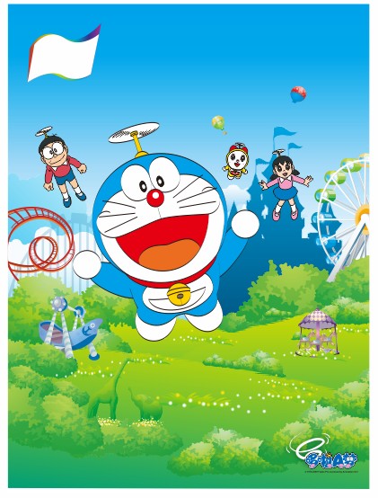 Cute cartoon Doraemon design vector