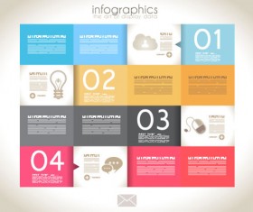 Infographics with data design vector 01