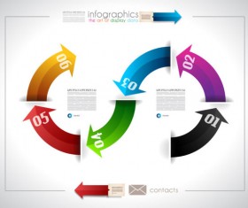 Infographics with data design vector 02