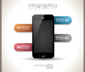 Infographics with data design vector 03