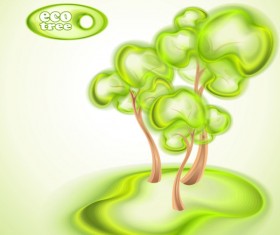 Abstract eco tree vector background 02