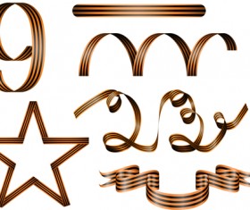 23 February design elements vector set 02