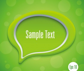 3D Speech Bubble vector template 03