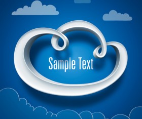 3D Speech Bubble vector template 04