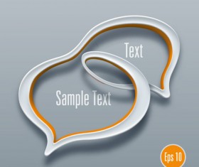 3D Speech Bubble vector template 05