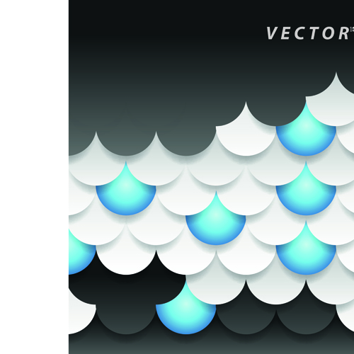Abstract fish scale vector background 01