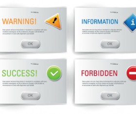 Blank sheet cards vector set 02