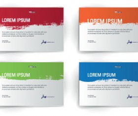 Blank sheet cards vector set 03